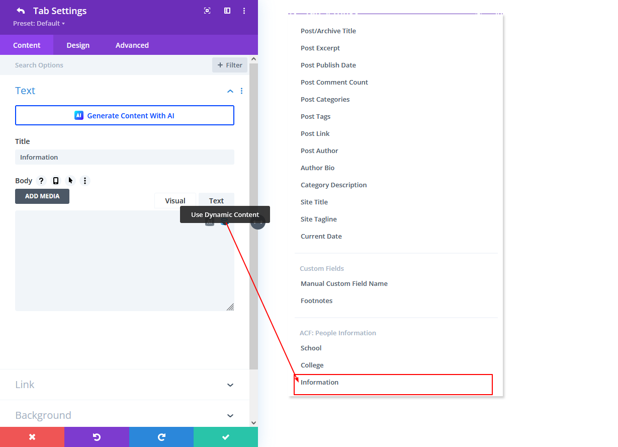 Fetch ACF Data Dynamically Inside Tab Content