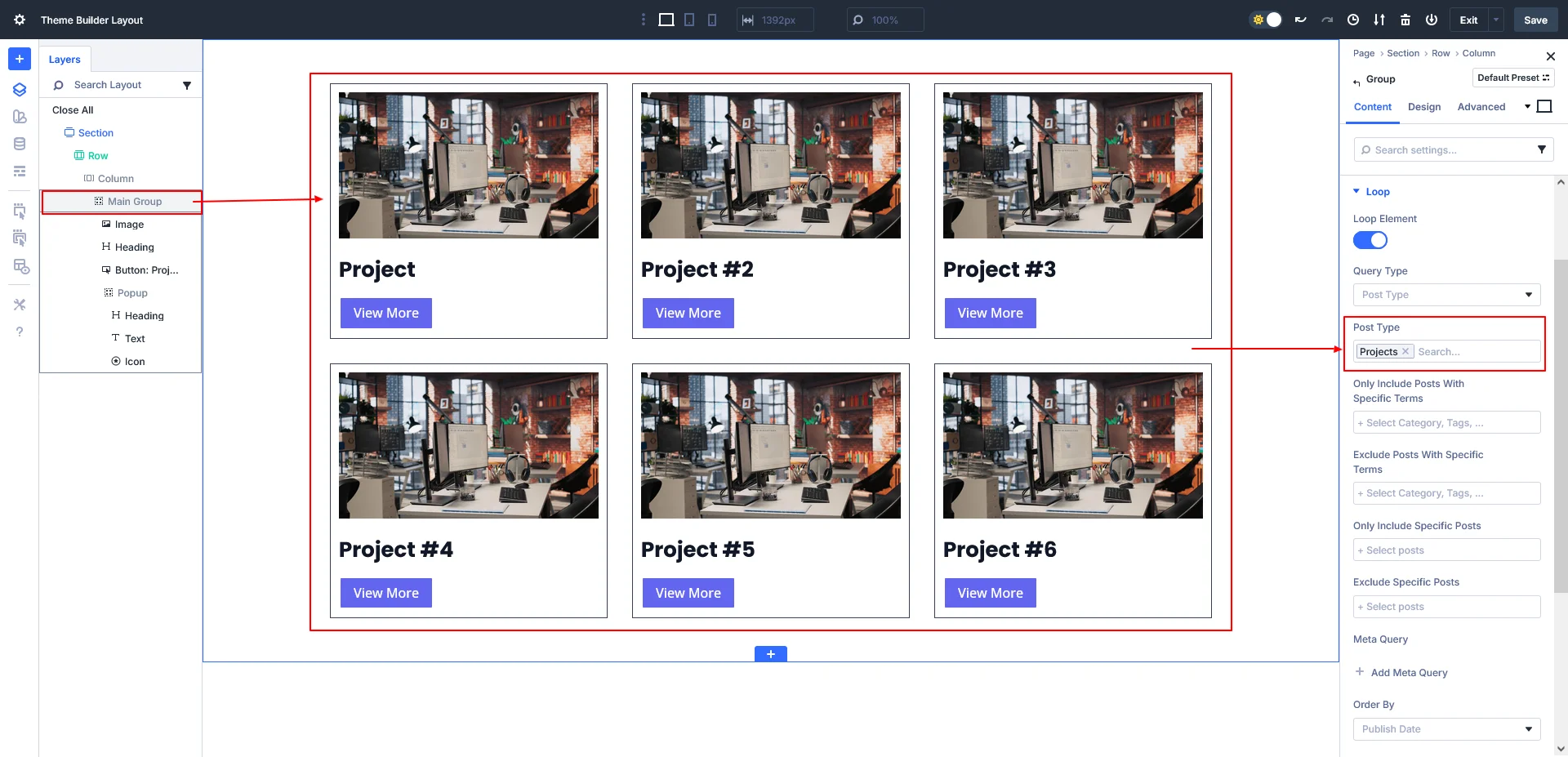 main-group-loop-setting