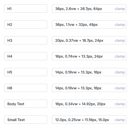 Create Heading Typography Variables