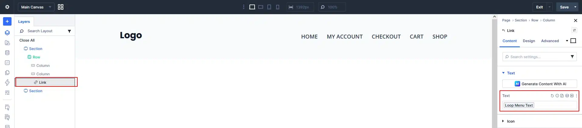 dynamically WordPress menu