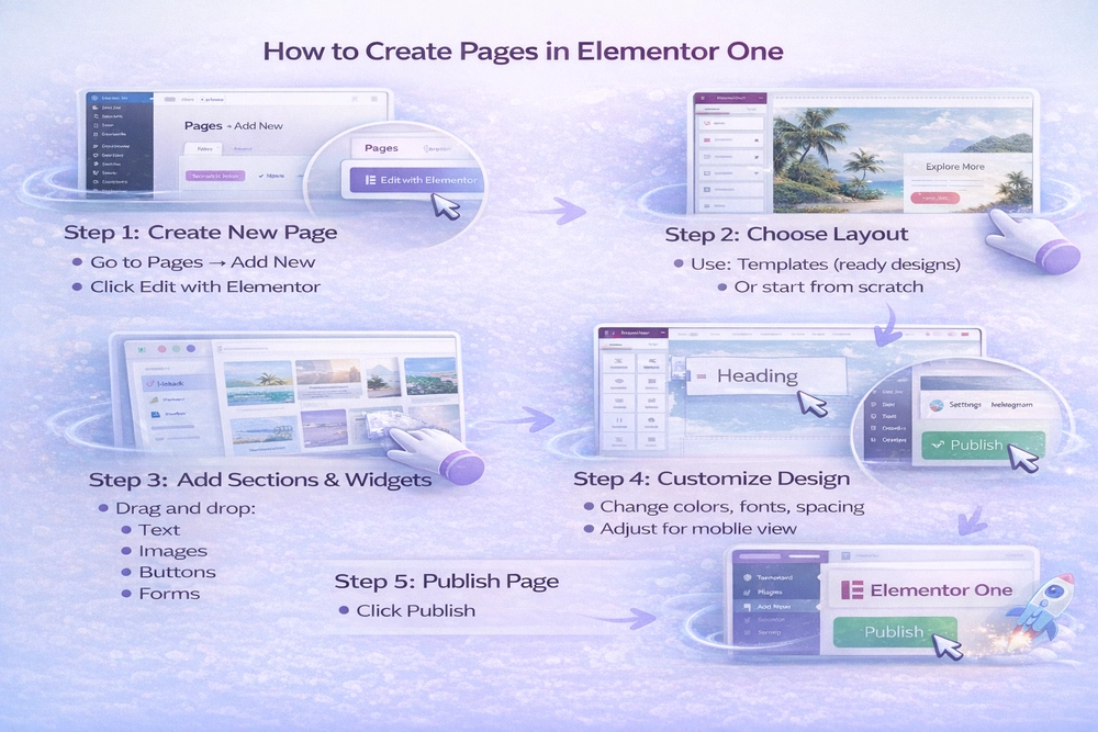 How to Create Pages in Elementor One