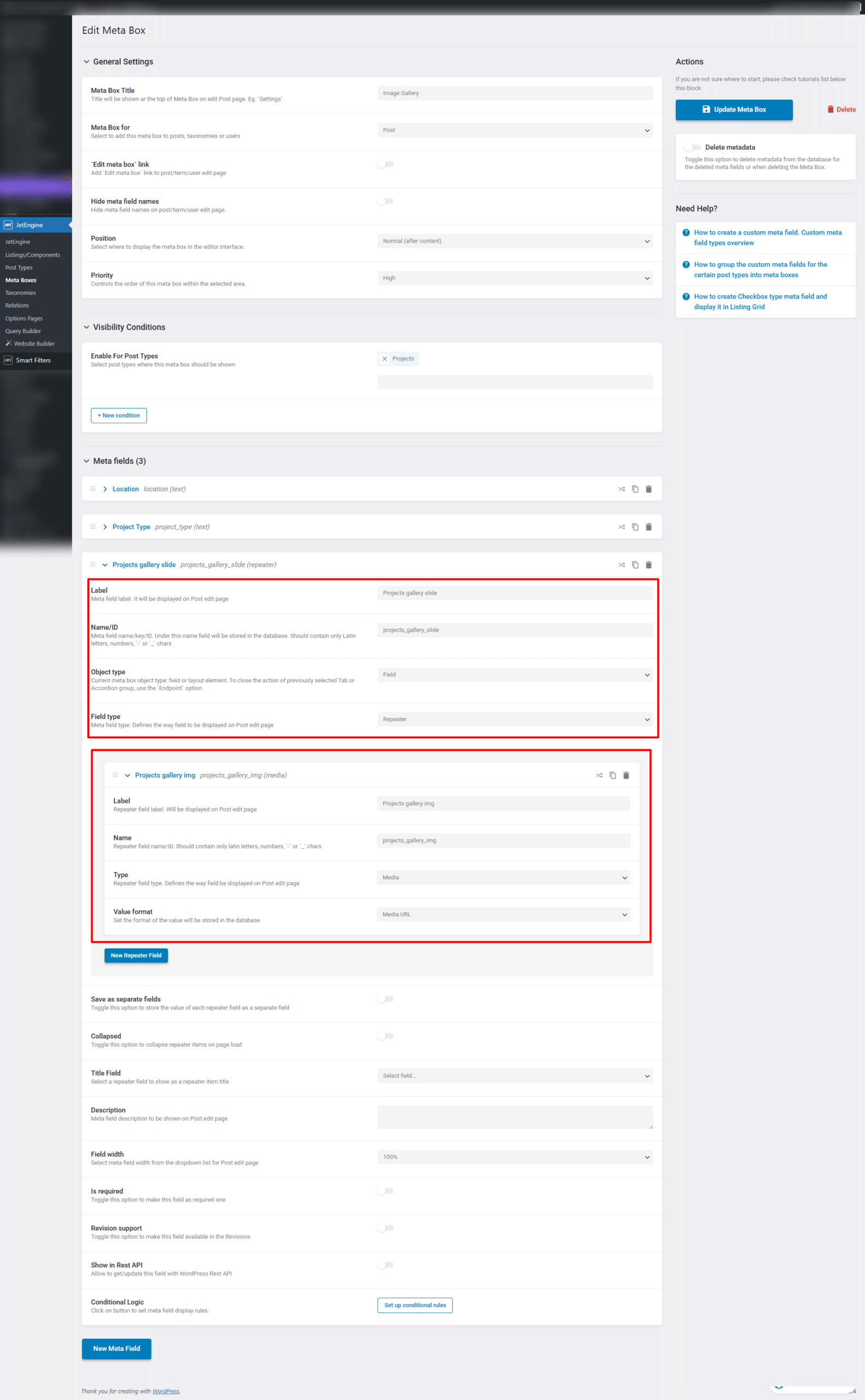 Create Meta Boxes or Meta Fields