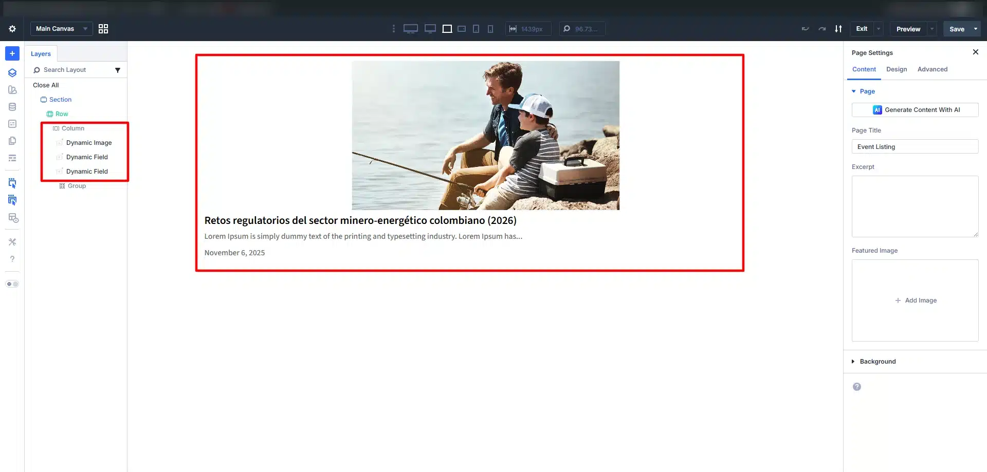 Create Listing Template