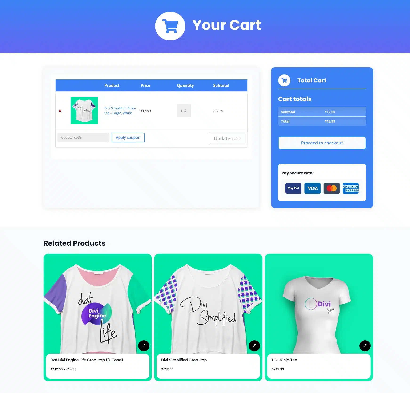 Cart-divi-output
