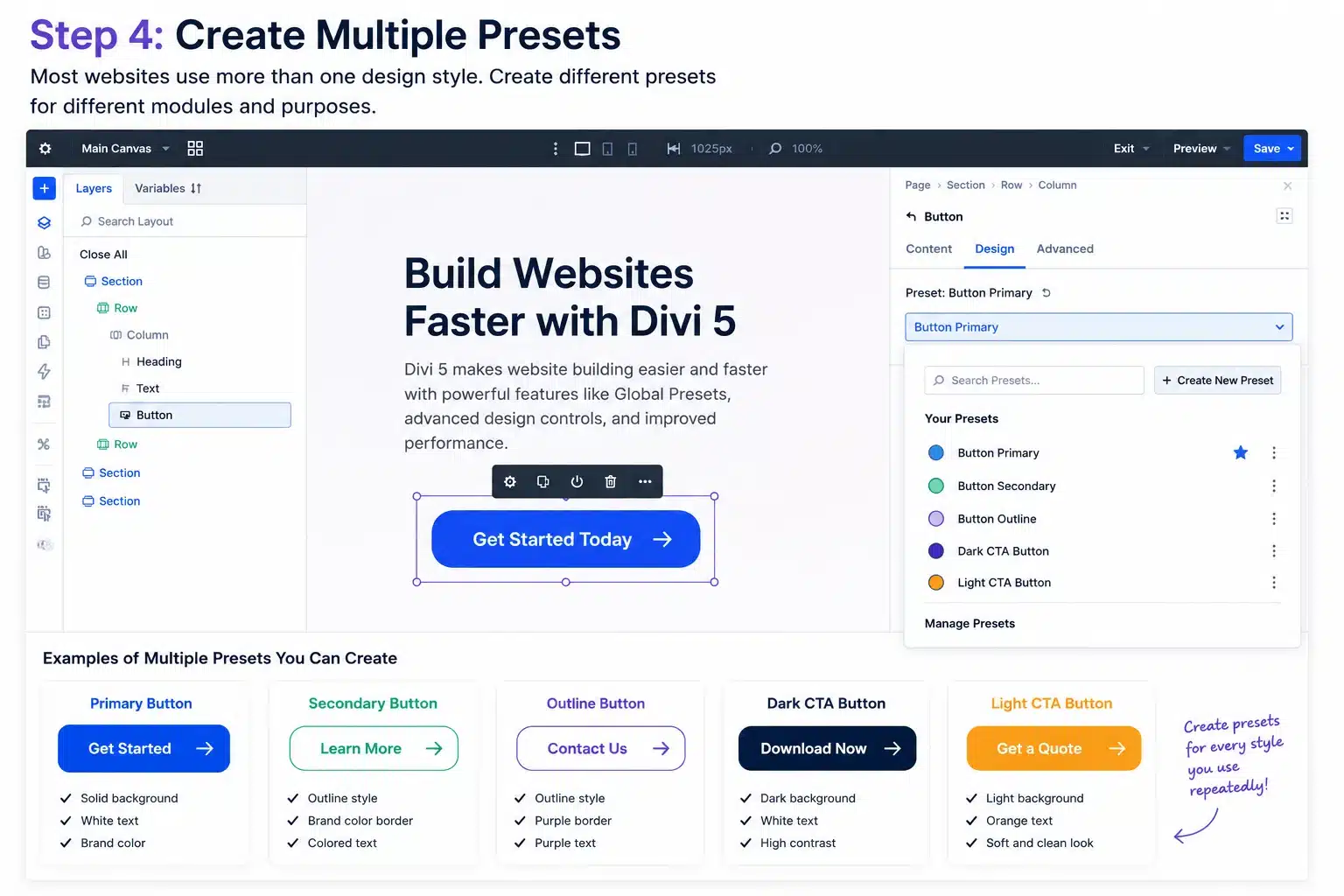Create Multiple Presets