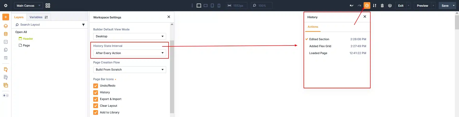 Divi 5 History State Interval After Every Action