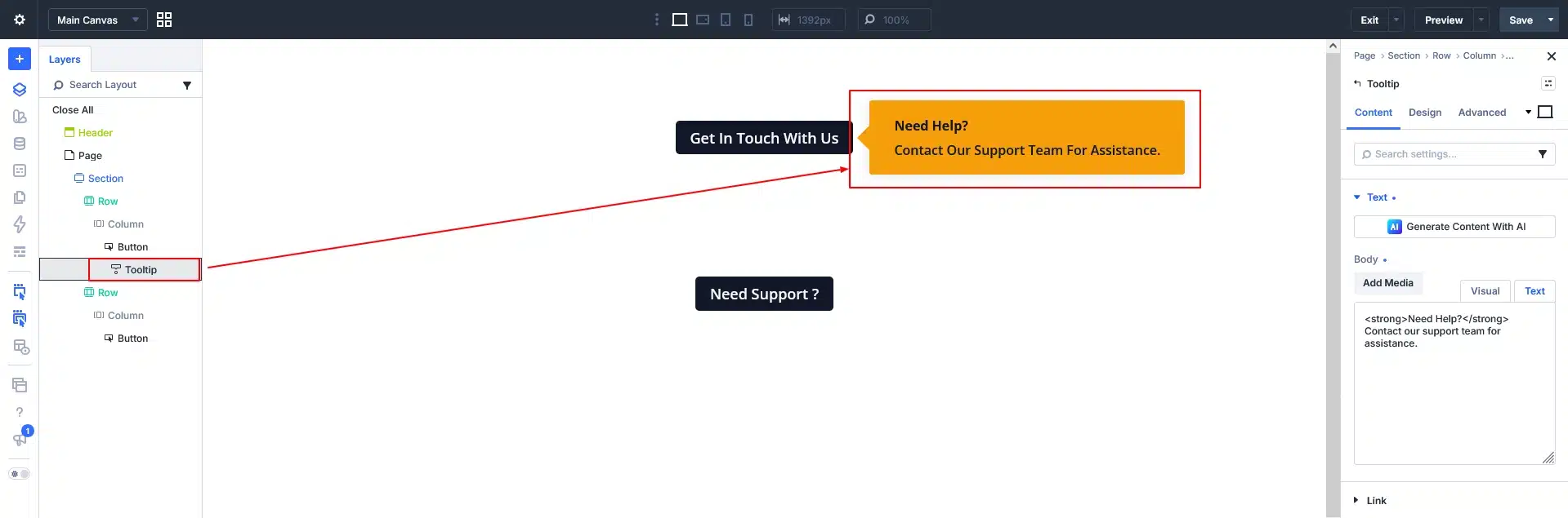 Step 2 Add Your Tooltip Content