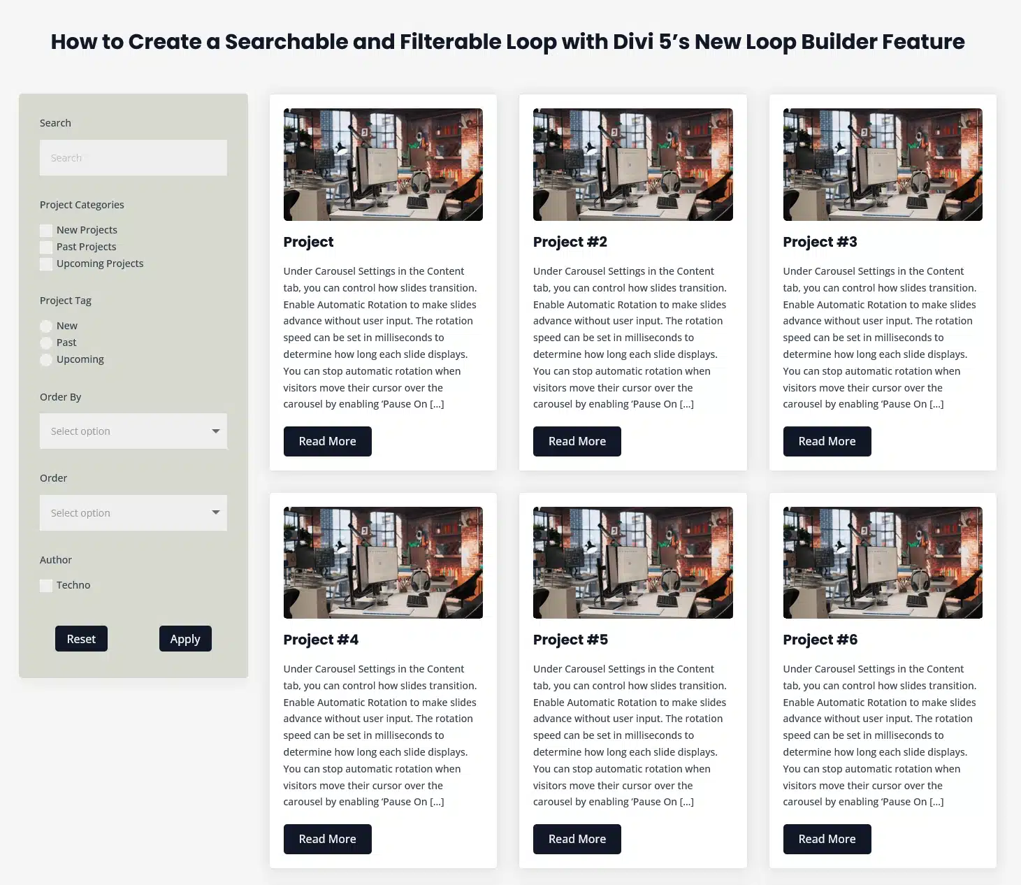 Style Your Filter and Loop
