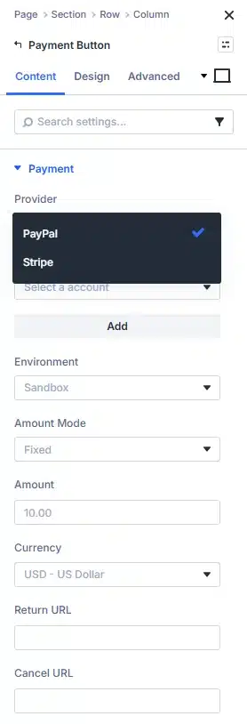 Payment Module Option