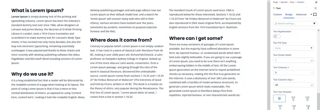 Create Multi-Column Text Layouts