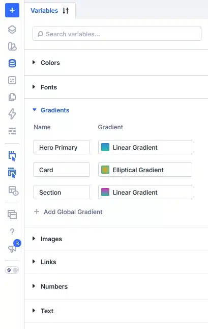 Add Global Gradient and naming