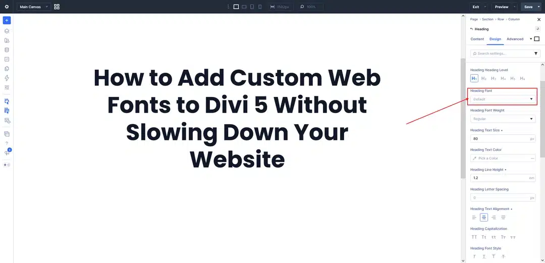 Add a Heading or Text Element