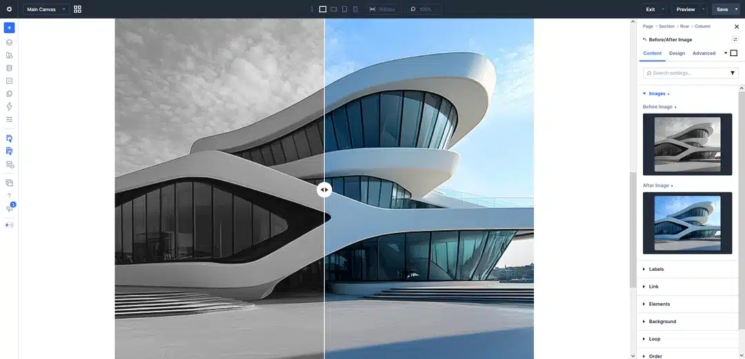 After Image selected in the module settings