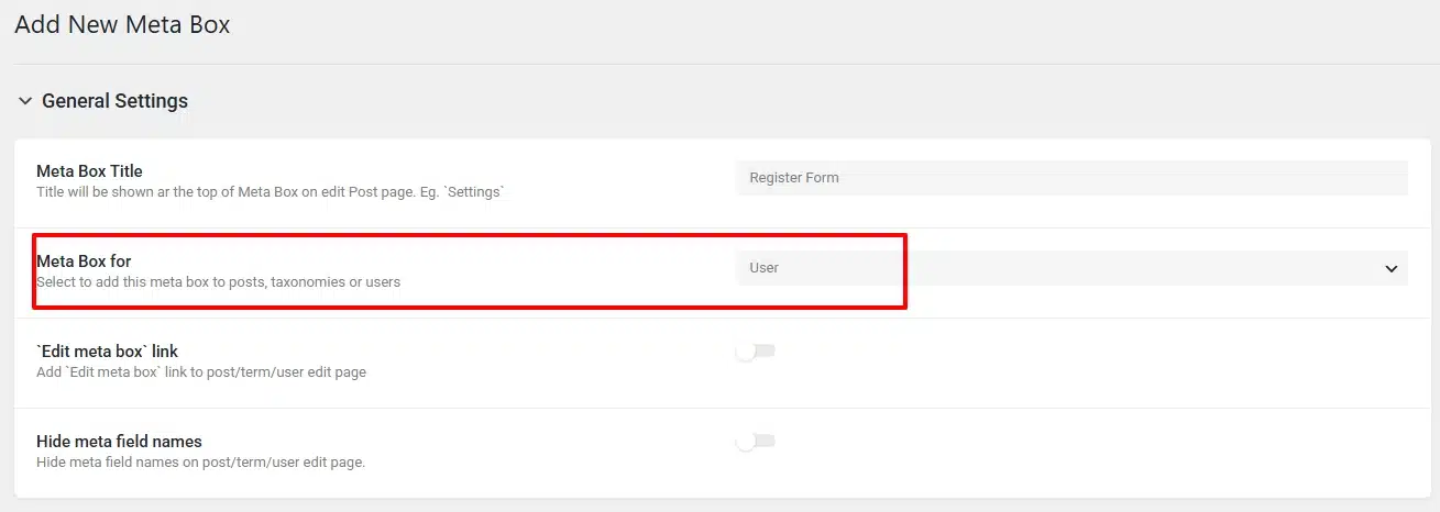 Create Custom User Fields