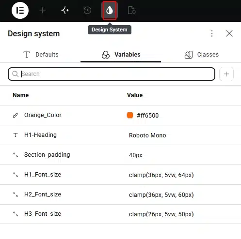 Create Variables in Elementor Atomic Elements