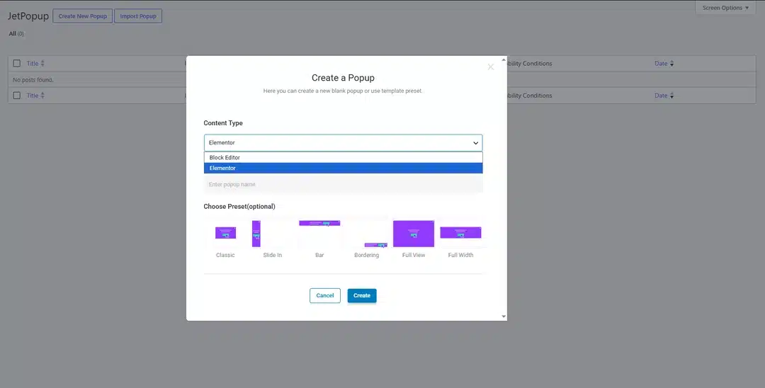 Create Your Popup Template