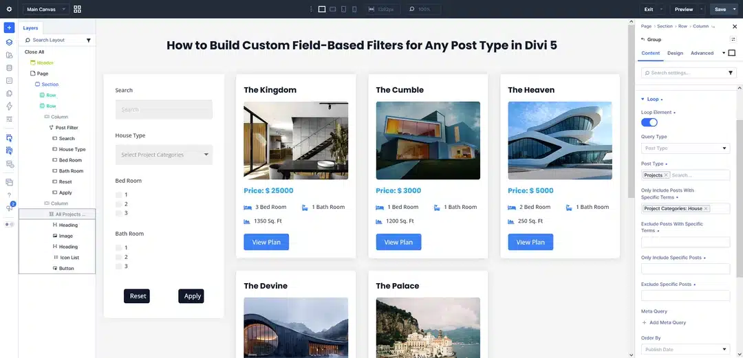 Create Your Projects Loop