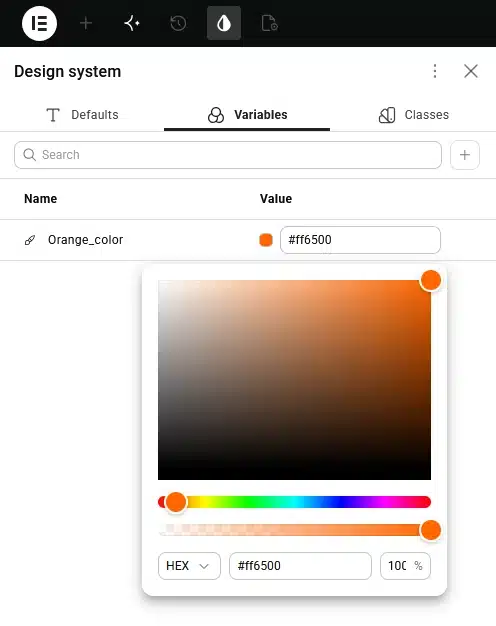 Create a Color Variable