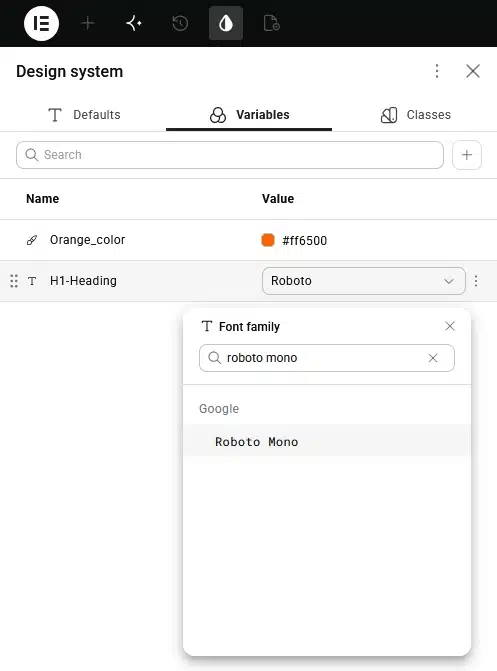 Create a Font Variable