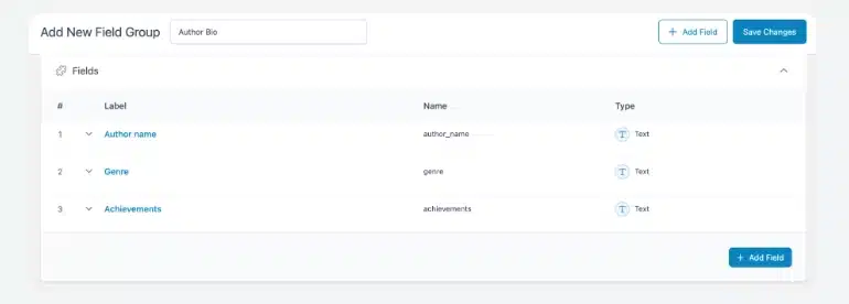 Create an ACF Field Group