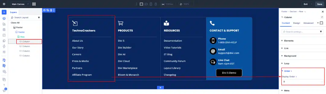 Set the Desktop Order