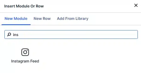 Step 1 Add the Instagram Feed Module