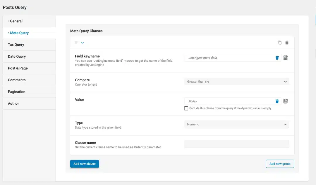 Step 4 Add the Upcoming Events Meta Query