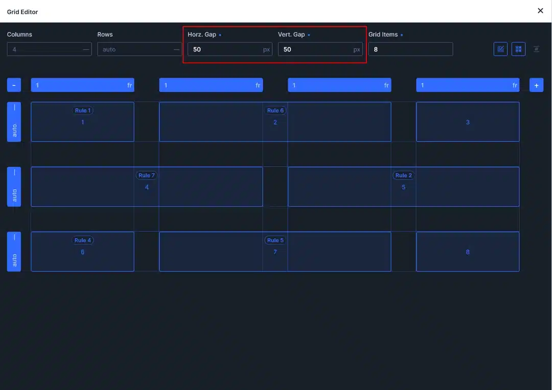 Step 4 Adjust the Grid Spacing