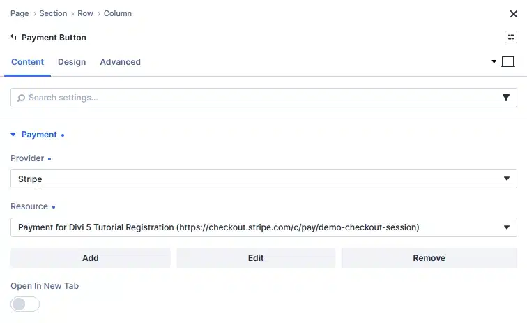 Stripe Product Name field