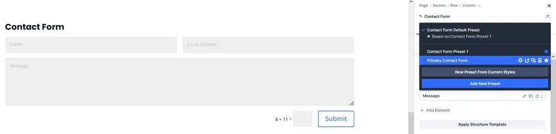 apply-Primary Contact Form-preset