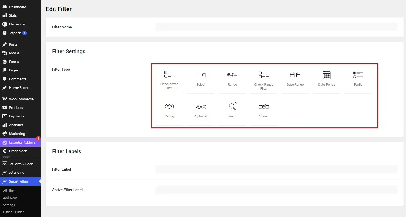 Filter Types
