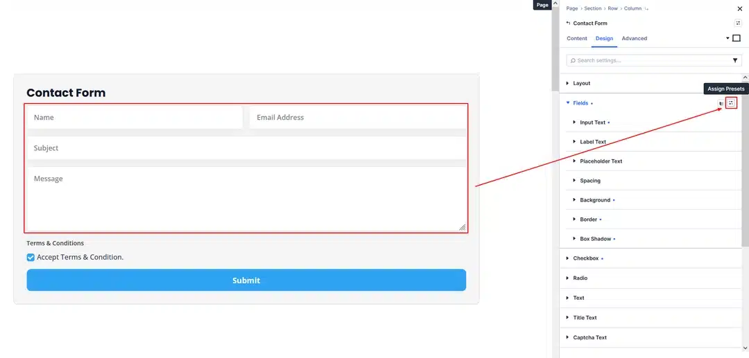 create Input Preset