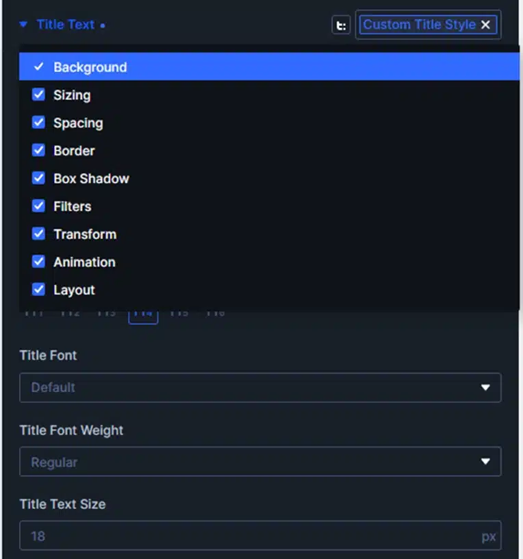 Add Composable Settings to the Preset