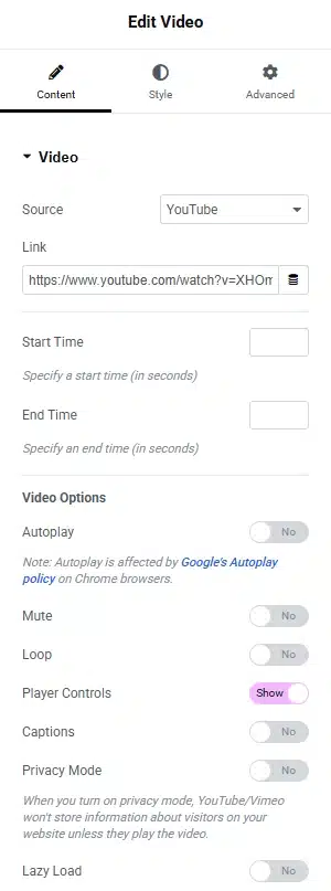 Add a Video Element