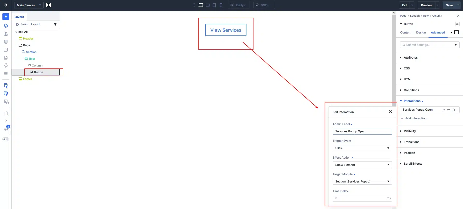 Connect the Button to the Popup