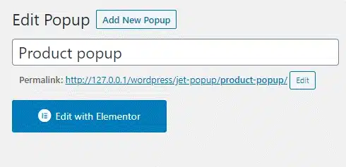 Edit with Elementor