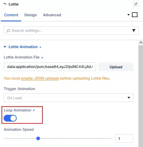 Enable Loop Animation