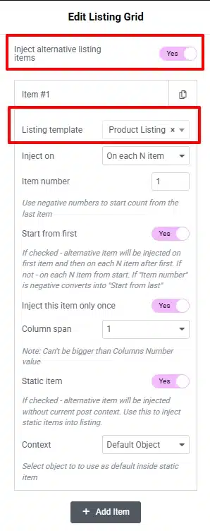 Select the Alternative Listing
